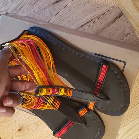 Handmade Beaded Sandals - Picture 2 of 4